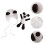 1 Set Handgefertigte Gestrickte Panda Mütze 0-1 5