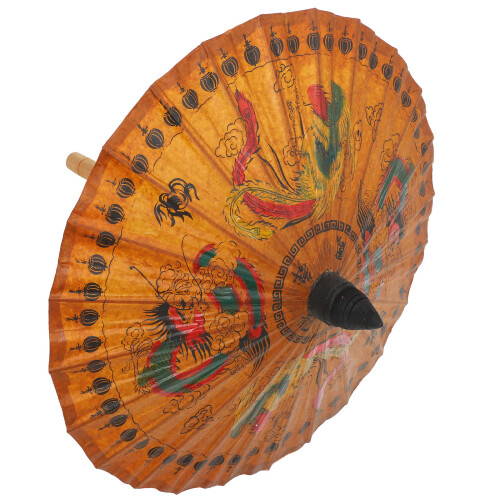 1St Handbemalte Ölpapierlaterne Mit Drachen Für 1