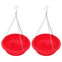 2Sets Creatieve Roodkleurige Hangende Bloempotten Voor Groen