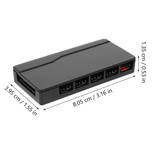 Hub Para Ventoinhas De 4-Pin Pwm Macho Preto 1
