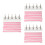 3Sets Elegant Nail Display Stand with Rectangular Base for Practice 7