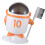 Desktop Plastic Creative Desktop Trash Can 1set 10.4x7.3in 7