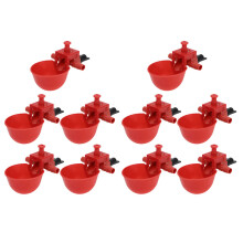 10St ABS Plastic Kuiken Drinkbak Voor Vogelhuisdieren Rood