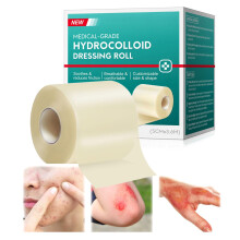 Hydrocolloid Dressing Roll Self-Adhesive Waterproof Wound Bandage Absorbent Scar Patch for Burns Blisters Sensitive Skin