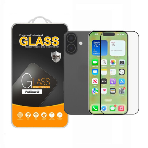 For Apple iPhone 17 Full Coverage Tempered Glass Screen Protector