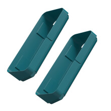 2St Blauwe Plastic Wandrek Badkamer Organiser Drijvende Planken