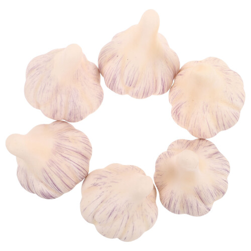 24 Pcs Artificial Garlic Model Foam Vegetable Textured Surface 2