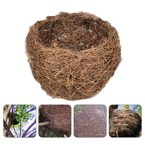 1Stk Außen Lampenschirm Rattan Vogelhaus 1