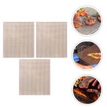 3 Stk. Hitzebeständige Bbq Unterlage Grillmatte Netz Für Indoor