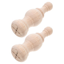6 Holzknäufe 14,5 X 5 Cm Für Bettpfosten Treppengeländer