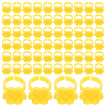 500 Lash Glue Ring Cup: 7-Fächer, Sechseckig, Einweg, 3,5x5mm