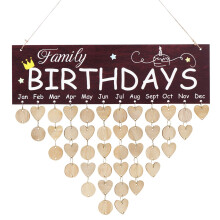 Family Birthday Board Holz Hängende Geburtstags Erinnerung