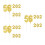 6 Sets 2025 Und 2026 Neujahrs Cupcake Gold 8
