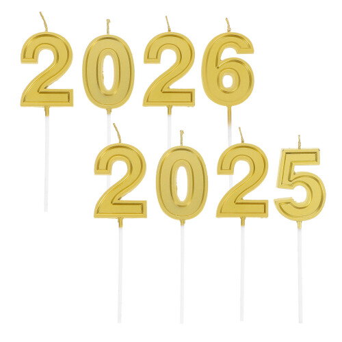 6 Sets 2025 Und 2026 Neujahrs Cupcake Gold 1