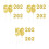 6 Sets 2025 Und 2026 Neujahrs Cupcake Gold 10