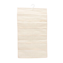Beige Oxford Cloth Hanging Underwear Organizer with Mesh