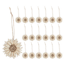 40 Unlackierte Sonnenblume Holz Hängedekor Wanddekoration