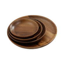 2 Schwarznuss Holz Servierplatte Für Desserts 20x20x2 Cm