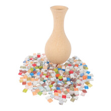 1 Set Diy Blumenvase Handgemachter Holzblumenhalter Mit Mosaikpatch