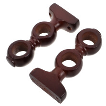 10 Doppelte Haken Für 1"/29 Mm Holzstangen Wandmontage