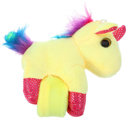 4Stk Plüsch Einhorn Klapparmband Schlitzarmband 2