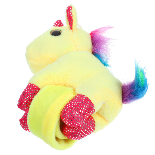 4Stk Plüsch Einhorn Klapparmband Schlitzarmband 1