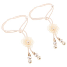 2Pcs Curtain Tiebacks With Flower For Nursery Home Office Drapes