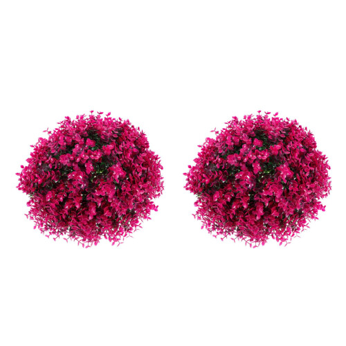 2Stk Simulierter Pflanzen Topiary Ball Blatt Dekoball 2