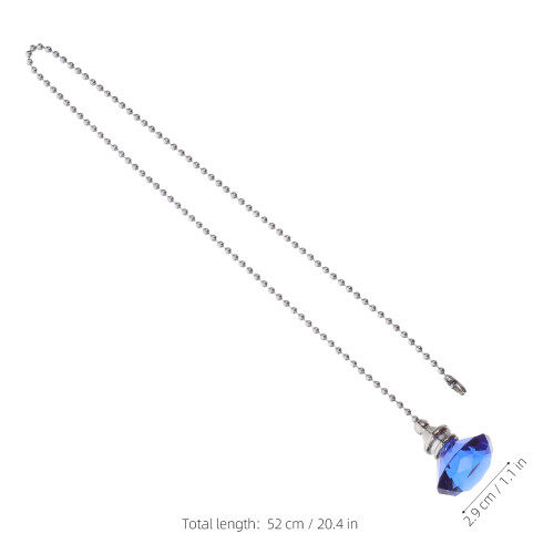 2Pcs Fan Chain Pull: Crystal Extender For Ceiling Lights And Fans 2