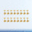 25 Pares Pendientes Inoxidable 3Mm Planos Dorado 9