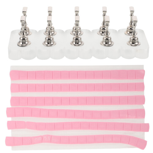 1 Set Support Entraînement Ongles Base Rectangulaire