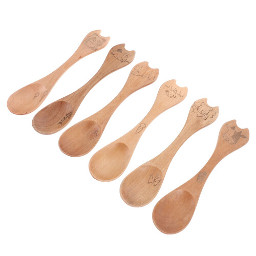 12 Pièces Cuillères Enfants Dessins Glace 1