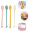 4Pcs Colored Food Spoons Palm Shaped Coffee Dessert Tableware 8