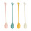 4Pcs Colored Food Spoons Palm Shaped Coffee Dessert Tableware 11