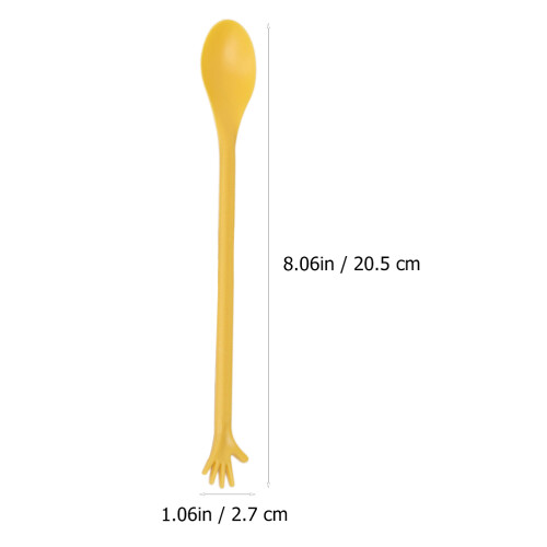 4Pcs Colored Food Spoons Palm Shaped Coffee Dessert Tableware 1