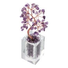 3 Sztuki Kryształowe Drzewko Bonsai Z Podstawą Dla Bogactwa I Ducha