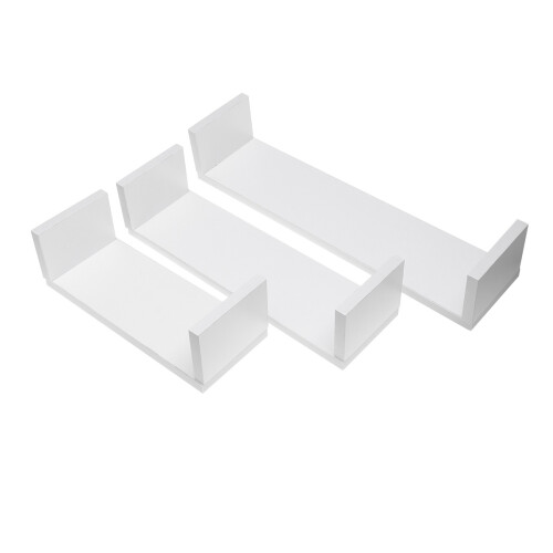 Set 3 Pezzi A Muro Libreria Bianco 1