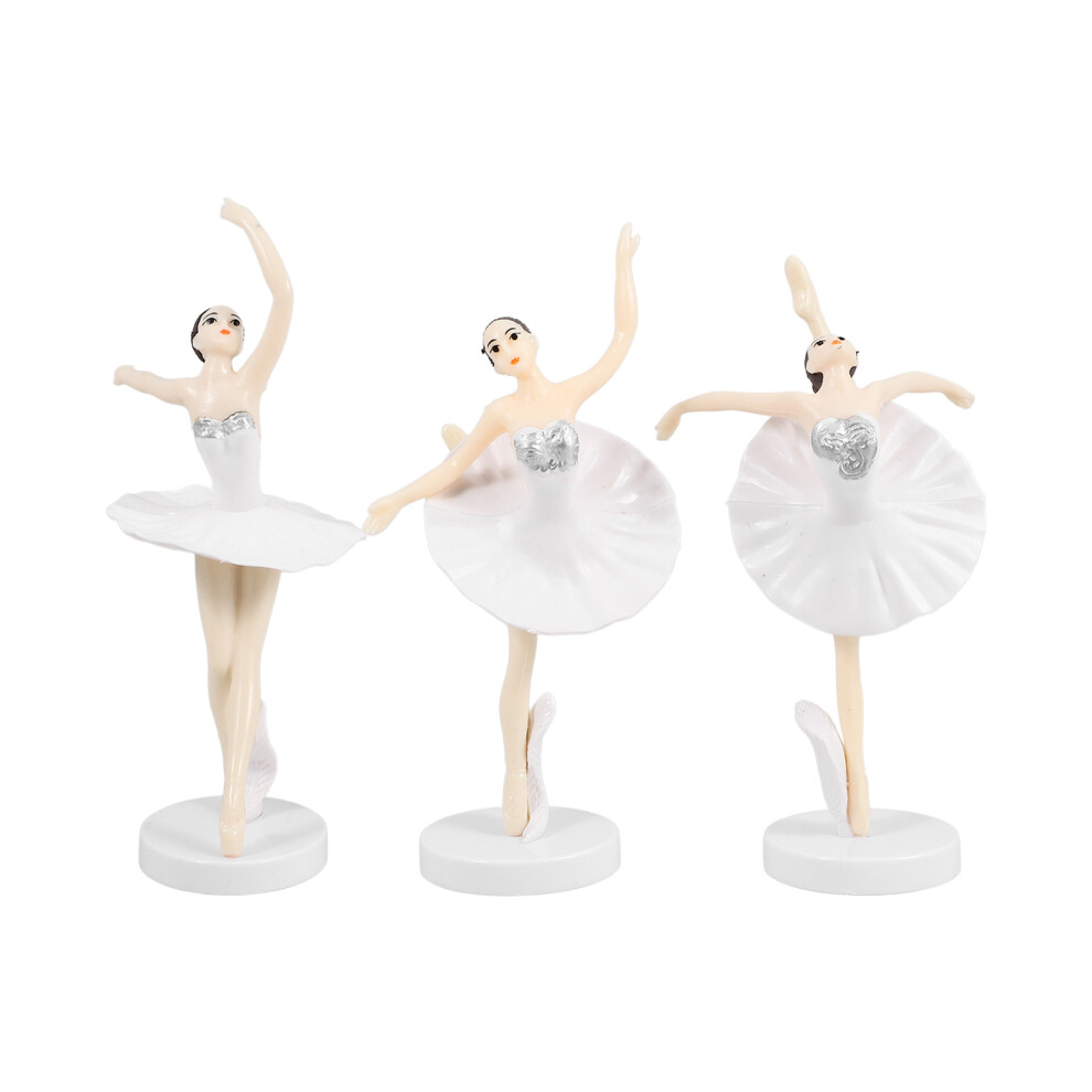 3 Sztuki Figurki Baletnicy TańCząCa Dziewczynka RzeźBa Ozdoba Domu-image