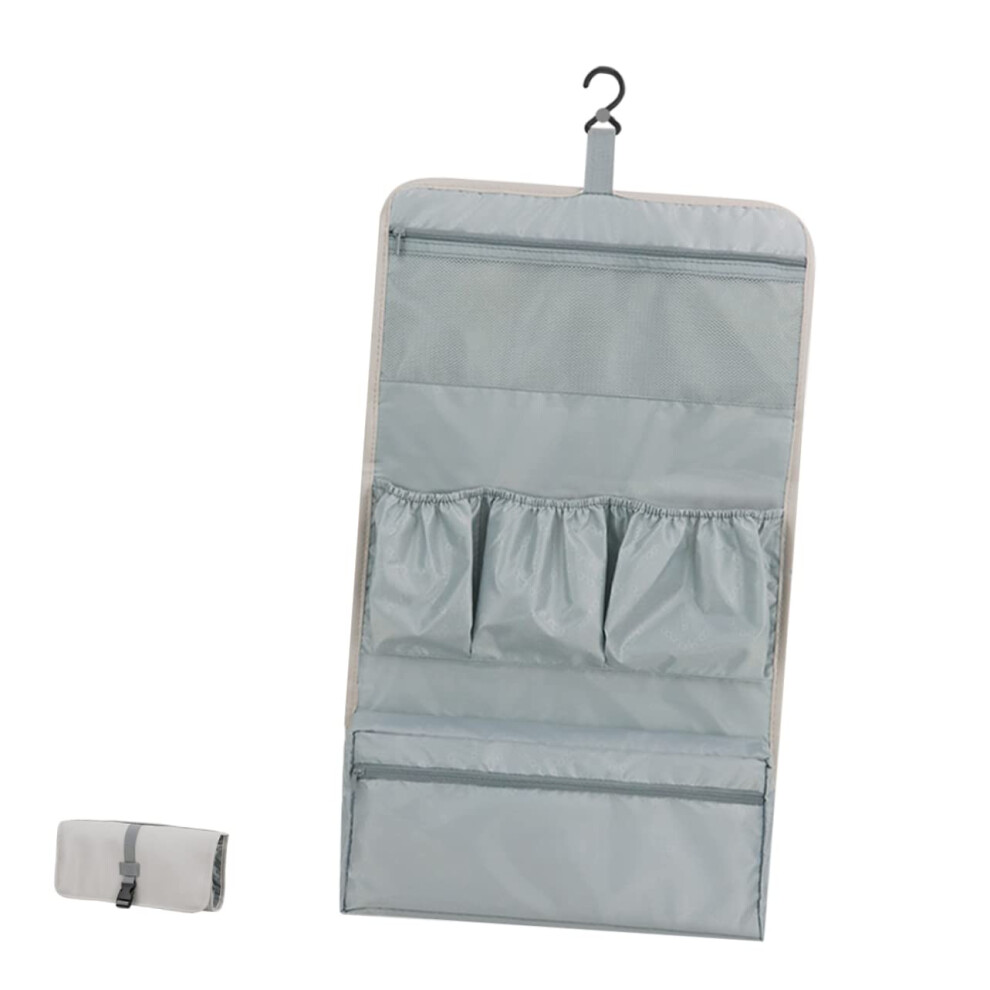 Portable Hair Curler Storage Bag For Curling Iron And Hair Dryer Accessories Zippered Handle View Window Grey