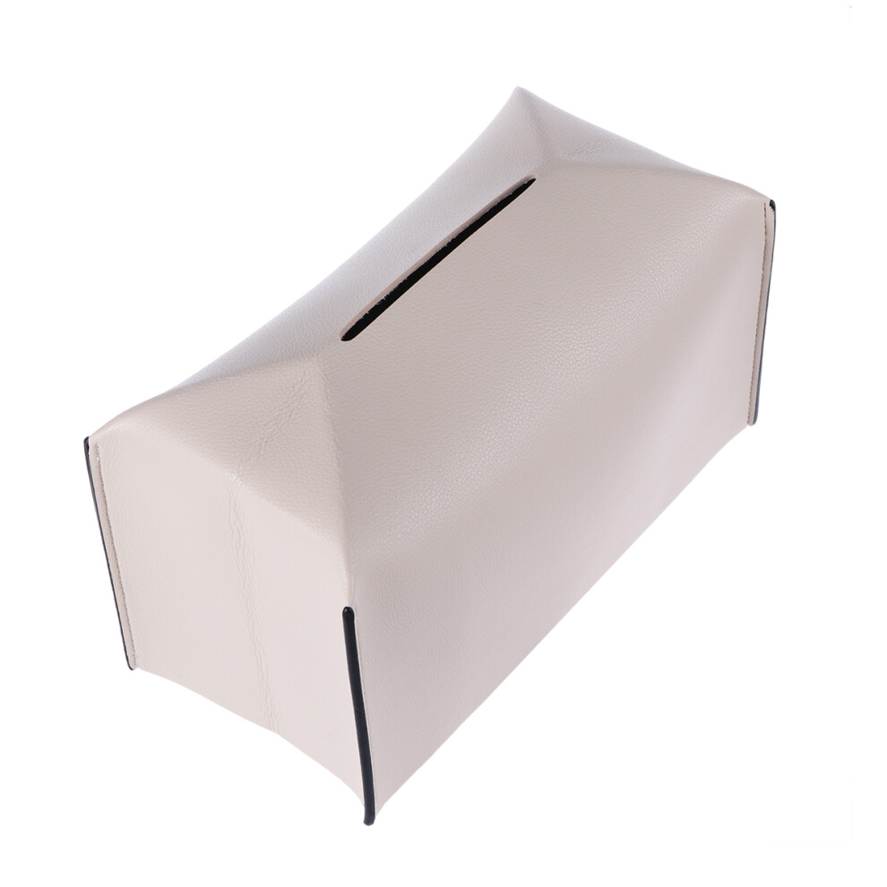 Pu SkóRzane Wielofunkcyjne Etui Na Chusteczki Papierowe Jasnoszary-image