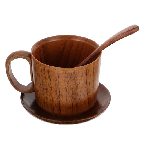 Mug De Madeira Para Colher E (Cores Sortidas) 2