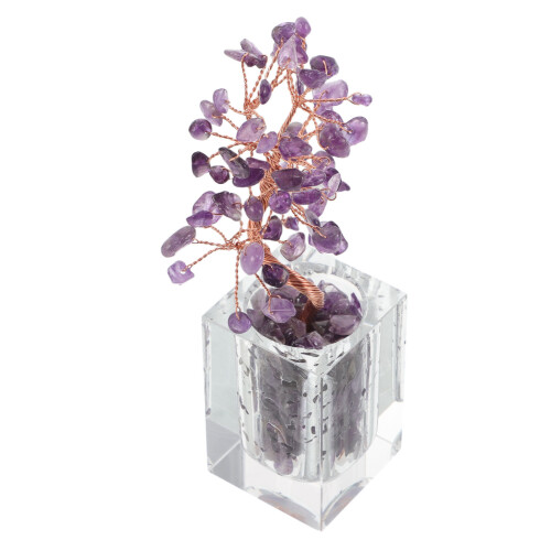 3Pcs Árvore De Bonsai De Cristal Com Base Para E 1