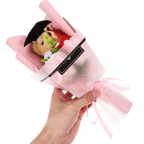 Buquê De Com Flores Artificiais E De Pelúcia 2