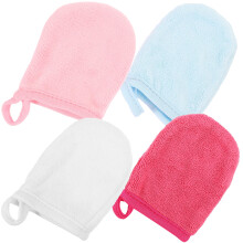 4Pcs Luvas De Facial Microfibra Reutilizáveis
