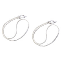 2 Brilkoorden Imitatie Parels Antislip Hanger Wit