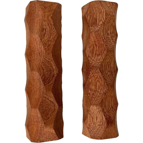 Par De Capas Para De Frigideira E Wok Madeira Isolada