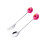 2 Stuks Kinder RVS Met Donutvormige (Rood) 1