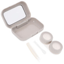 Set Contactlensdoosje Met Hulpmiddelen En Spiegel