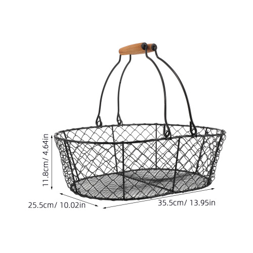 Cesta Para De Com Alça E Suporte Metálico 1