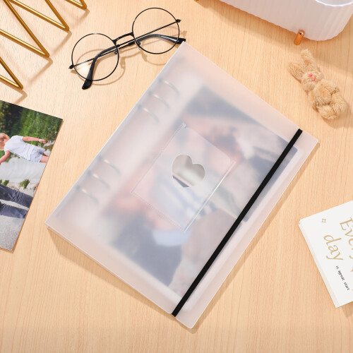 White Portable Photo Card Holder Binder Practical Photo Accessory 1